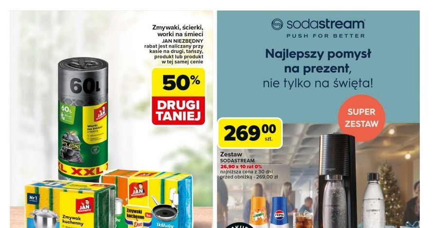 Saturator i syropy SodaStream w promocji – stwórz ulubione napoje taniej! /Carrefour Polska /INTERIA.PL