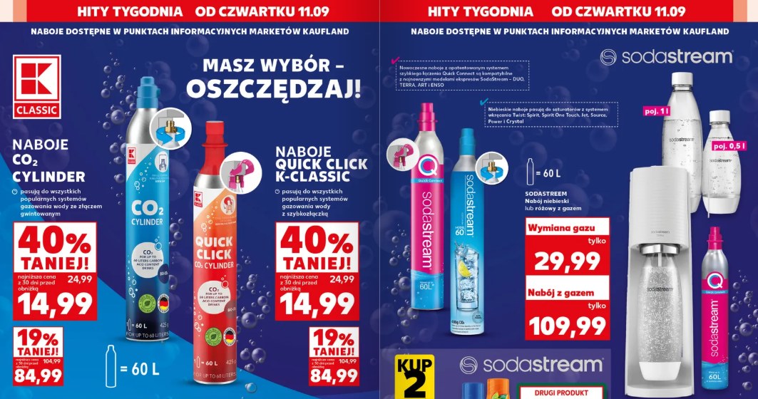 Saturator, naboje i syropy – cała oferta SodaStream taniej w Kauflandzie! /Kaufland
