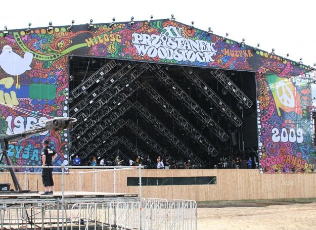 Scena Przystanku Woodstock w 2009 roku przed rozpoczęciem festiwalu /INTERIA.PL