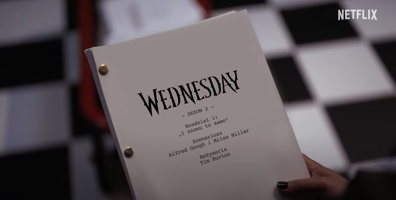 Scenariusz drugiego sezonu serialu "Wednesday" /Netflix /materiały prasowe