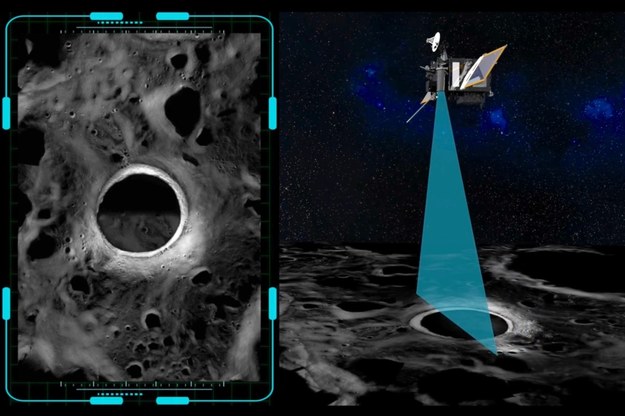 Schemat badań stale zacienionych obszarów Księżyca /Fot. KARI (Korean Aerospace Research Institute) /Materiały prasowe