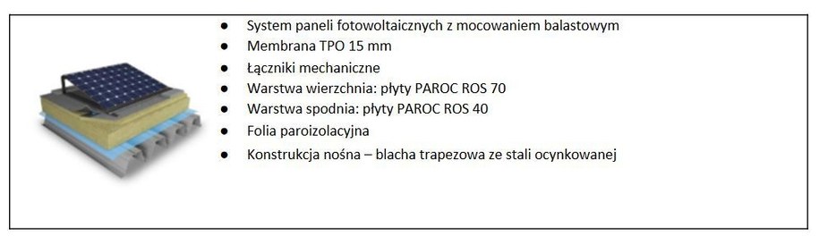 Schemat konstrukcji dachu płaskiego na obiekcie Panattoni Park Poznań A2 Hala B /Materiały prasowe