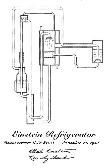 Schemat tzw. lodówki Einsteina, której nie udało się zdobyć popularności /Wikimedia /domena publiczna