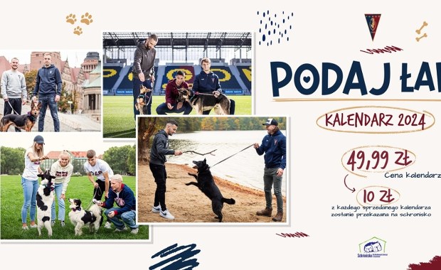 Schronisko dla zwierząt razem z Pogonią. Jest wyjątkowy kalendarz