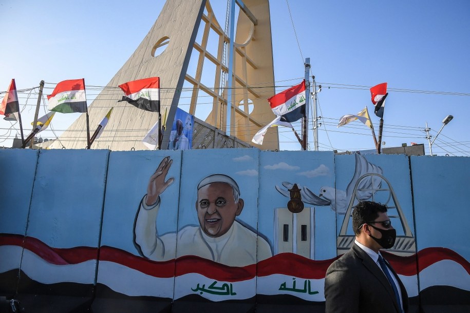 Ściana jednego z kościołów w Bagdadzie, stolicy Iraku /	ALESSANDRO DI MEO /PAP/EPA