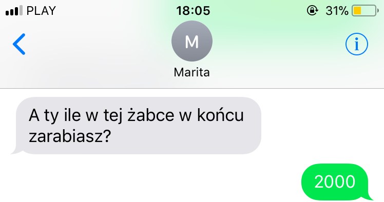 Screen rozmowy Klaudii z Maritą /materiał zewnętrzny