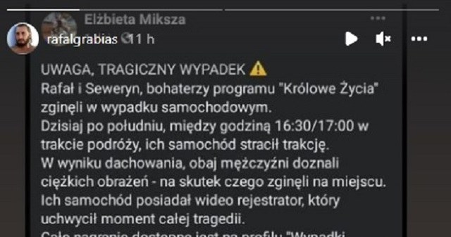 Screen z InstaStories Rafała Grabiasa /Instagram /materiały prasowe