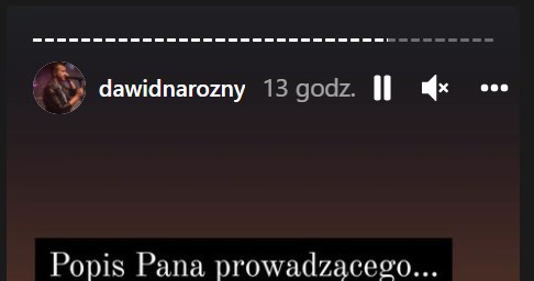 Screen z programu, gdzie podpalono maskę z podobizną Dawida Narożnego/ zdjęcie pochodzi z https://www.instagram.com/dawidnarozny/?hl=pl /Instagram /Instagram