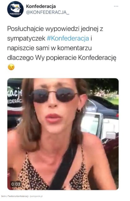 Screen z "Twittera" Konfederacji