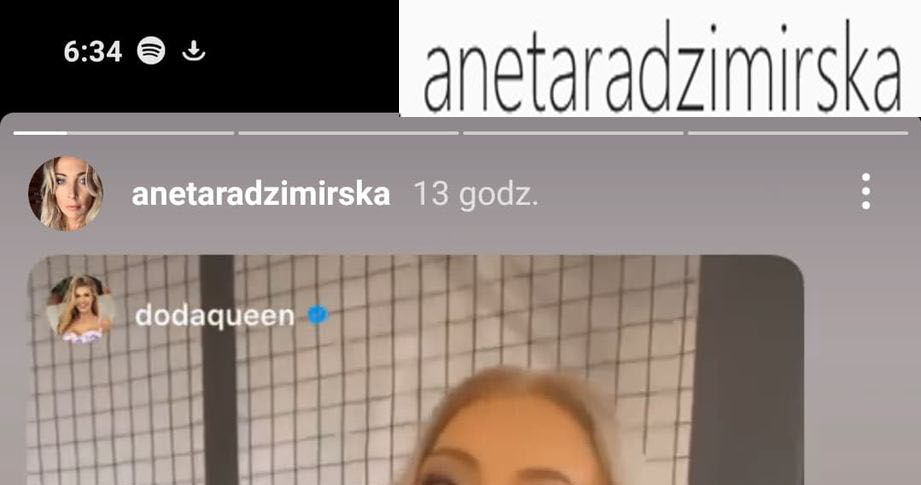 Screenshot z Insagrama @anetaradzimirska /Instagram /Instagram