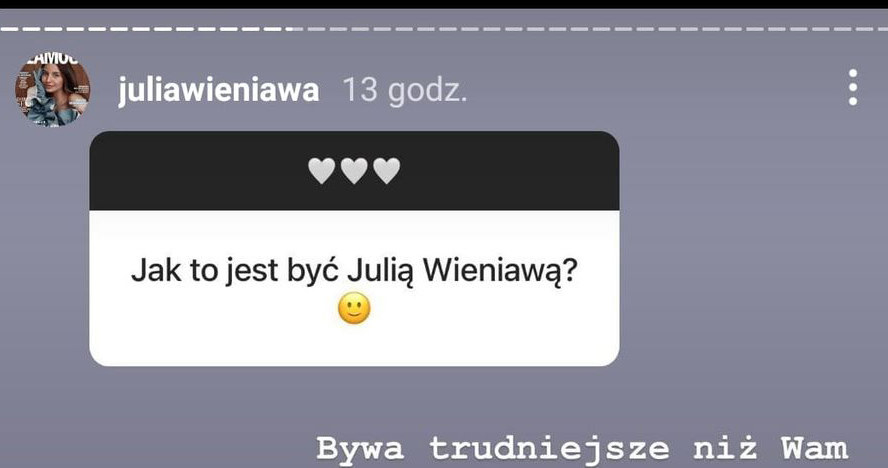 Screenshot z Instagrama @juliawieniawa /Instagram /Instagram