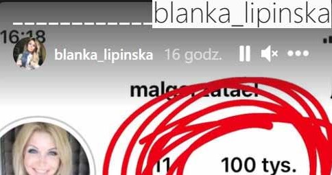 Screenshot z Instastories @blanka_lipinska /Instagram /Instagram