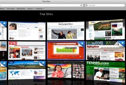 Screeny prezentujące wybrane z myślą o przeglądarce Safarii ulubione strony /materiały prasowe