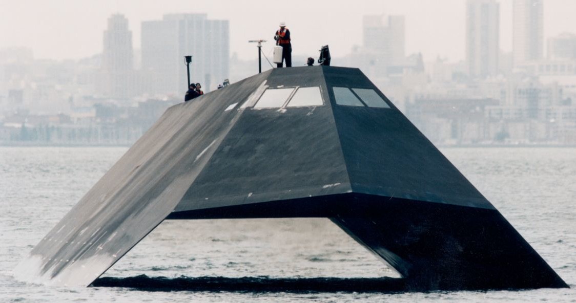 Sea Shadow rzeczywiście przypominał F-117. Fot. Lockheed Martin /materiały prasowe