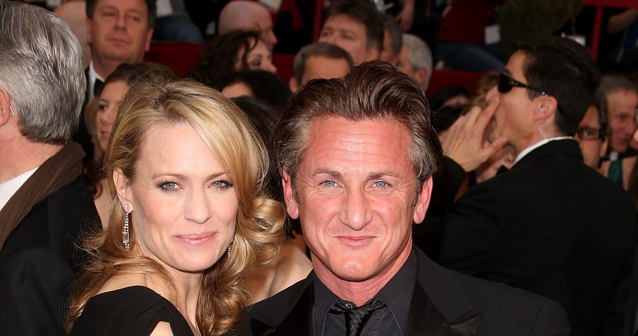 Sean Penn z byłą żoną, Robin Right /Jason Merritt /Getty Images