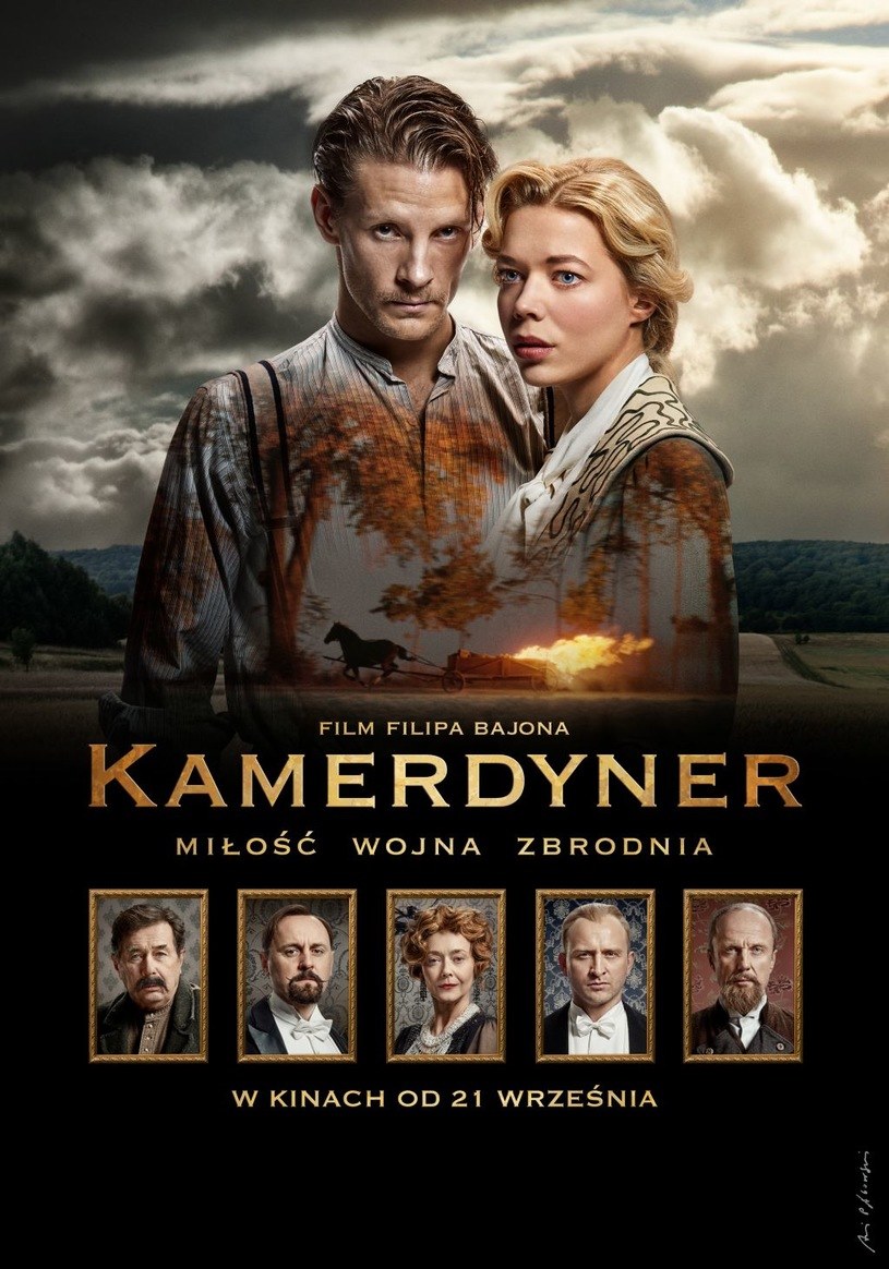 Sebastian Fabijański i Marianna Zydek na plakacie filmu "Kamerdyner" /materiały dystrybutora