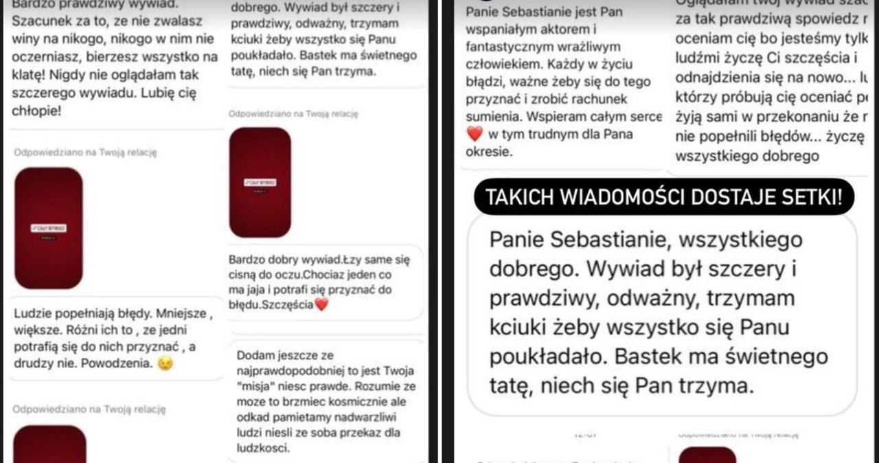 Sebastian Fabijański otrzymauje wsparcie od swoich fanów /Instagram