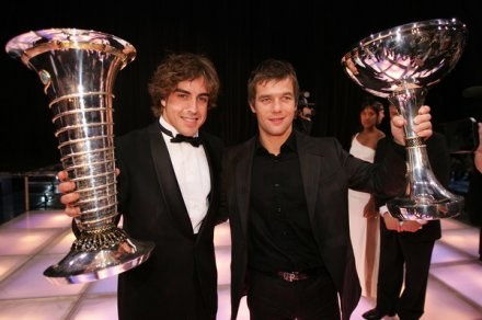 Sebastian Loeb (z prawej) i Fernando Alonso /AFP