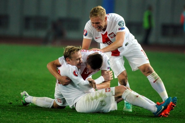 Sebastian Mila, Artur Jędrzejczyk i Kamil Glik /PAP/Bartłomiej Zborowski /PAP