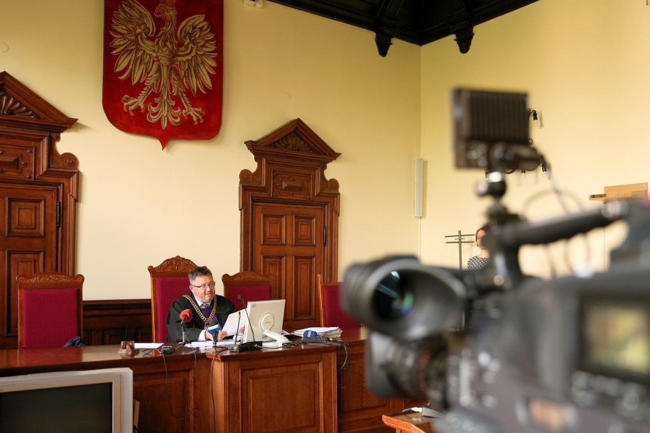 Sędzia Jacek Krawczyk na sali rozpraw Sądu Okręgowego w Katowicach. / Andrzej Grygiel /PAP