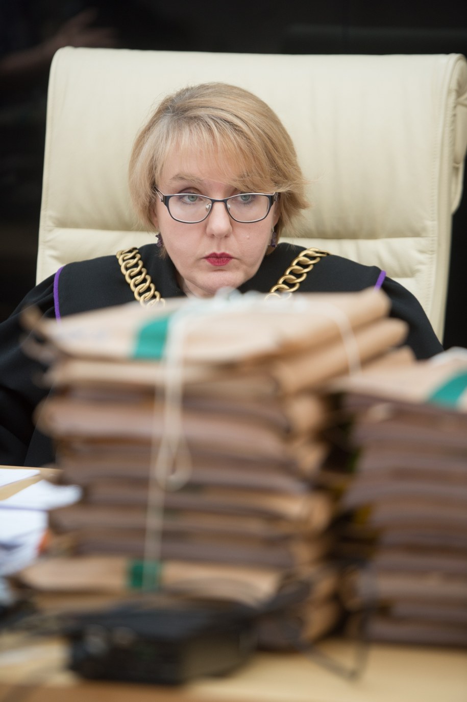 Sędzia Krystyna Golinowska na sali sądowej /Grzegorz Michałowski /PAP