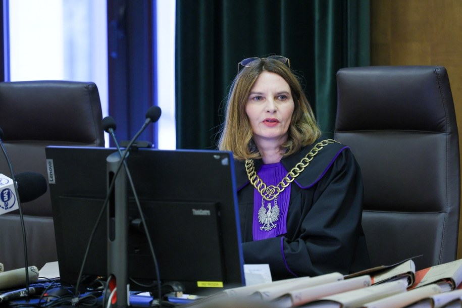 Sędzia Maria Turek na sali rozpraw. Sąd uznał Piotra W. za winnego zarzucanych mu czynów /Rafał Guz /PAP