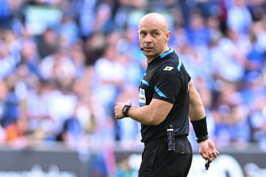 Sędzia Szymon Marciniak /	Jakub Kaczmarczyk   /PAP