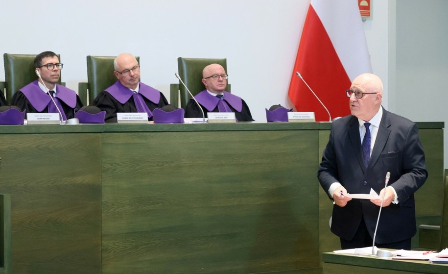 Sędziowie Sądu Najwyższego i przewodniczący PKW Sylwester Marciniak /Wojciech Olkusnik  /East News