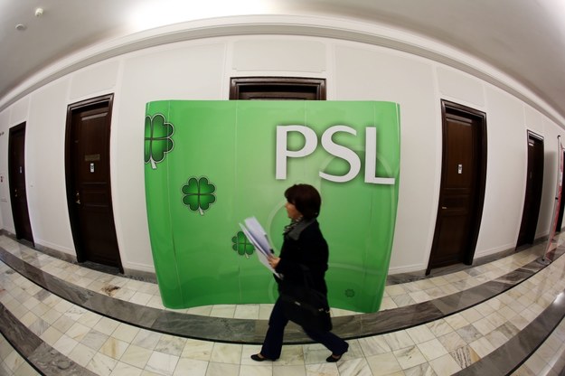 Sejmowa ścianka z logo PSL /PAP/Tomasz Gzell /PAP