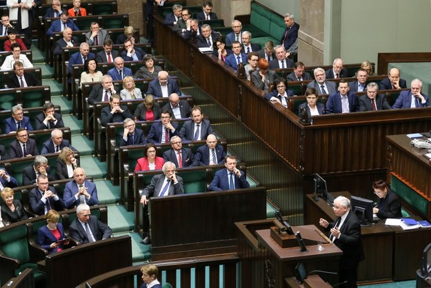 Sejmowe wystąpienie Jarosława Kaczyńskiego /PAP/Paweł Supernak /PAP