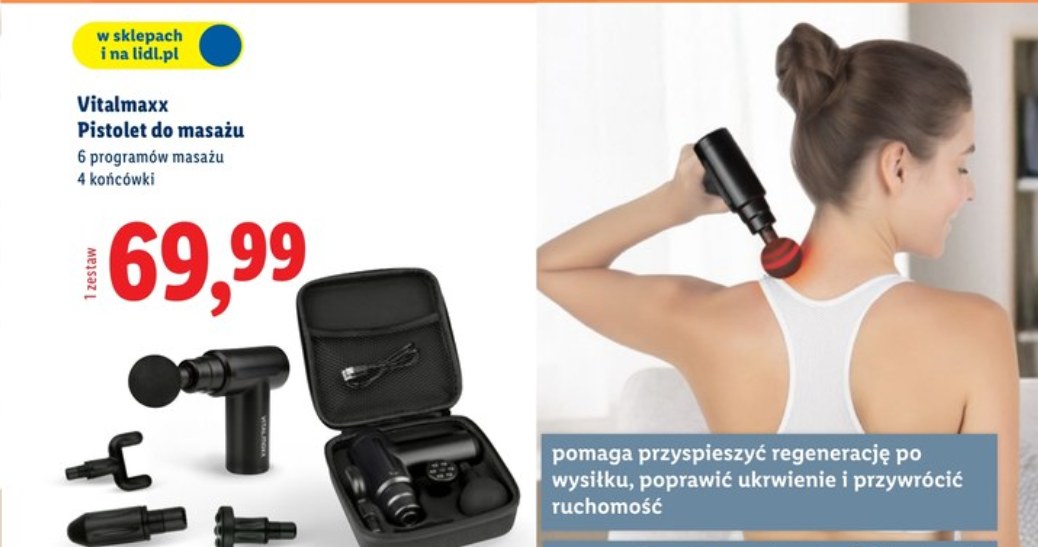 Sekret głębokiego relaksu w domu - Pistolet do masażu Vitalmaxx z Lidla /Lidl /INTERIA.PL