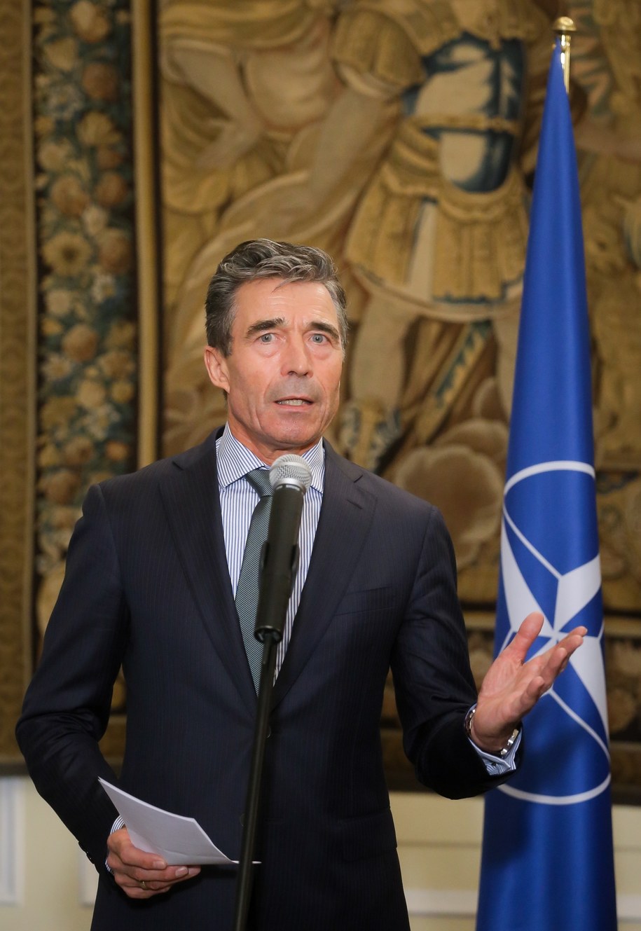 Sekretarz generalny NATO Anders Fogh Rasmussen /Paweł Supernak /PAP