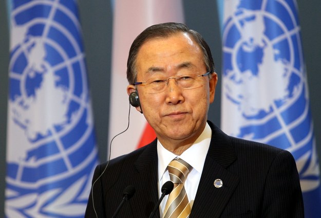 Sekretarz generalny ONZ Ban Ki Mun /Radek Pietruszka /PAP