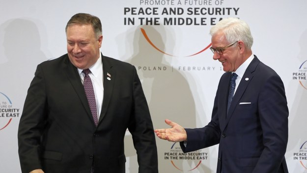 Sekretarz stanu USA Mike Pompeo i szef MSZ Jacek Czaputowicz /Paweł Supernak /PAP