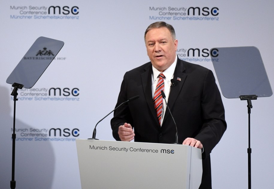 Sekretarz stanu USA Mike Pompeo /Philipp Guelland /PAP/EPA