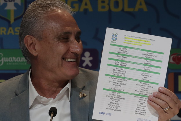 Selekcjoner Tite z listą zawodników na mundial /Antonio Lacerda /PAP/EPA