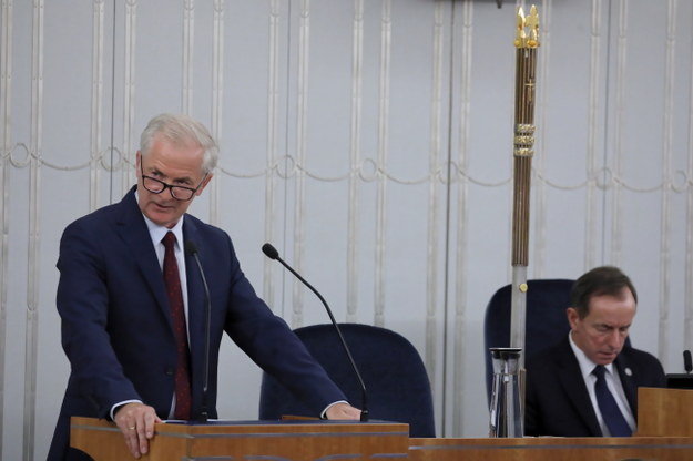 Senator Sławomir Rybicki i marszałek Senatu Tomasz Grodzki / 	Tomasz Gzell    /PAP