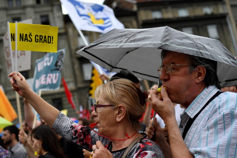 Serbowie protestują /AFP