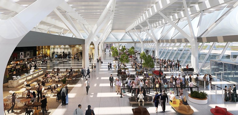Sercem nowego terminala będzie przestronne wnętrze /Rafael Viñoly Architects /materiały prasowe