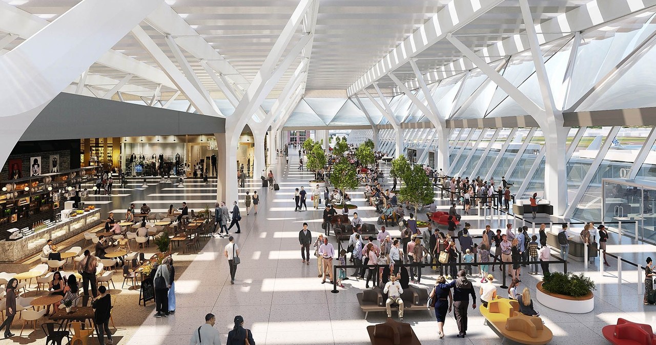 Sercem nowego terminala będzie przestronne wnętrze /Rafael Viñoly Architects /materiały prasowe
