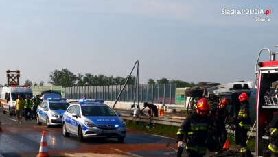 Seria wypadków rejonie Gliwic. Utrudnienia na A4 przez kilka godzin