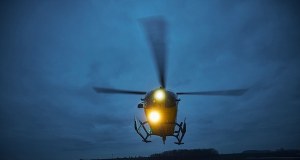 Seria wypadków w Łódzkiem. Lądował śmigłowiec LPR