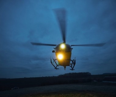 Seria wypadków w Łódzkiem. Lądował śmigłowiec LPR