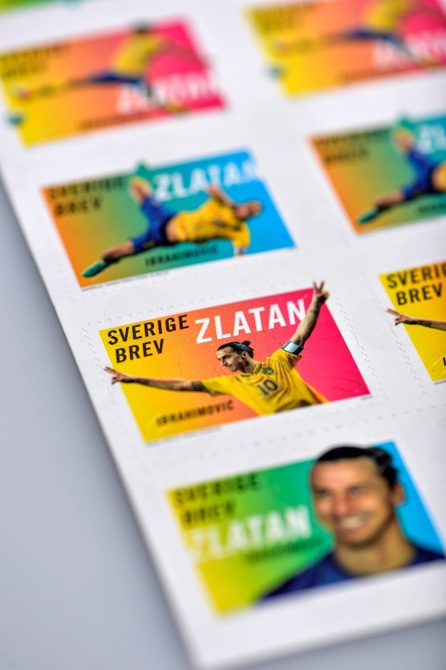 Seria znaczków poświęcona Zlatanowi Ibrahimoviciowi /ANDERS WIKLUND/TT /PAP/EPA