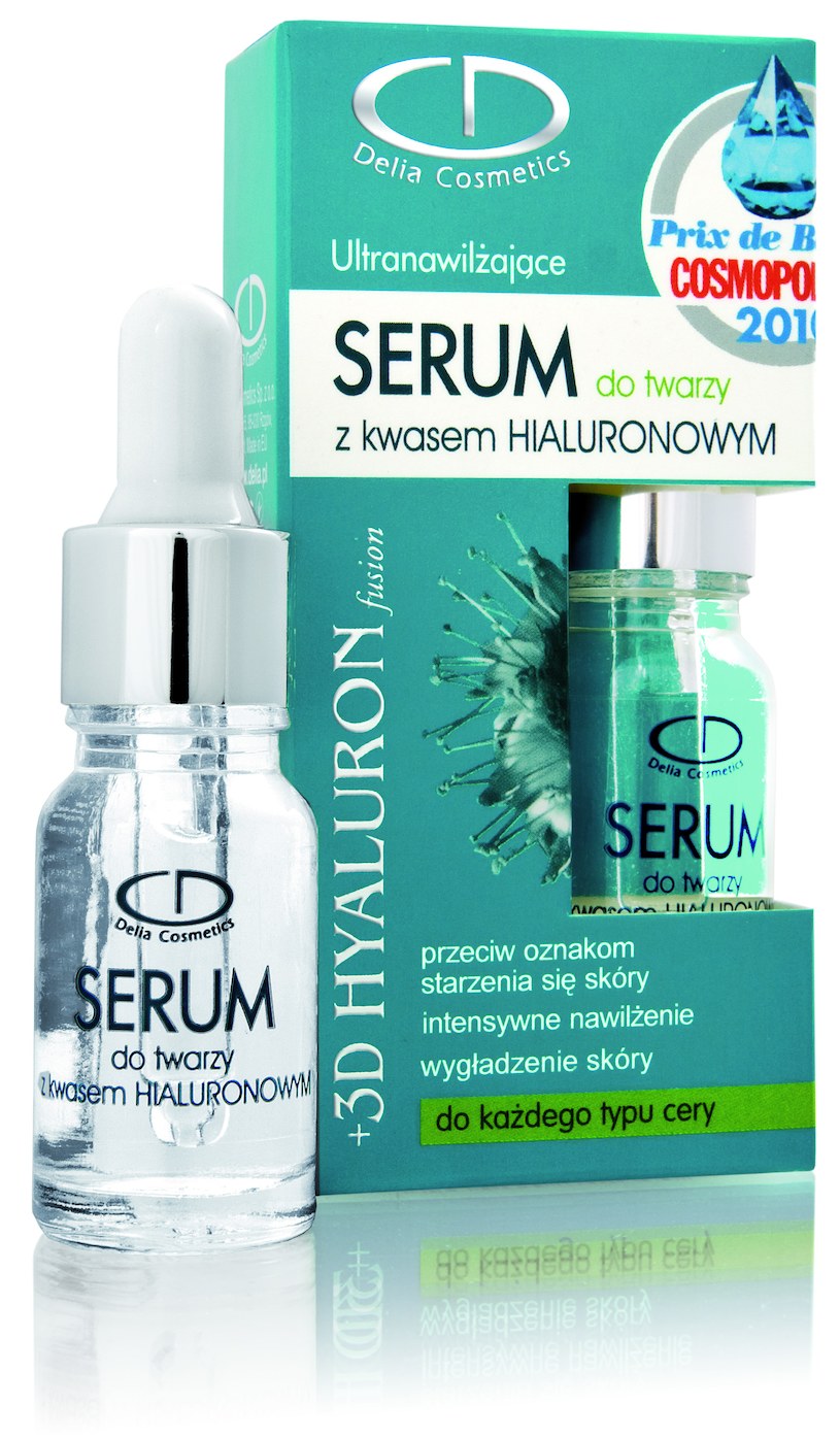 Serum do twarzy z kwasem hialuronowym 3D+ Hyaluron fusion od Delia Cosmetics /materiały prasowe