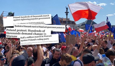 "Setki tysięcy przeciw populistycznemu rządowi". Zagraniczne media o marszu