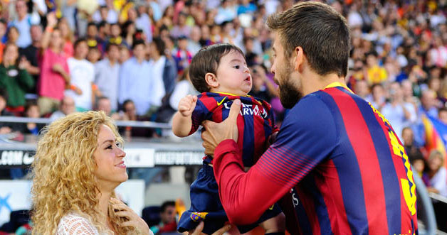 Shakira i Gerard Pique z synkiem /David Ramos /Getty Images