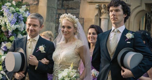 "Sherlock": Czy żona Watsona, Mary (C), przeżyje 4. sezon serialu? /BBC