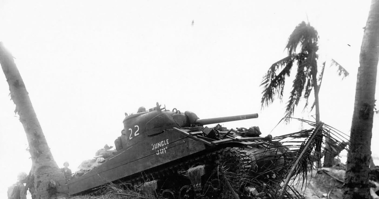 Sherman należący do piechoty morskiej na Kwajalein /Wikimedia Commons /INTERIA.PL/materiały prasowe