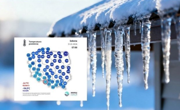 Siarczysty mróz, ale nie wszędzie. Ogromna różnica temperatur w Polsce